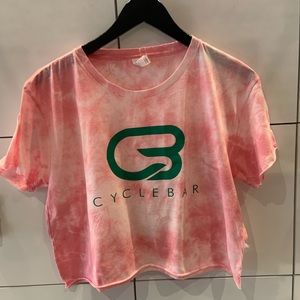 Cyclebar Pink tie dye crop,Reposhed, worn 1x!